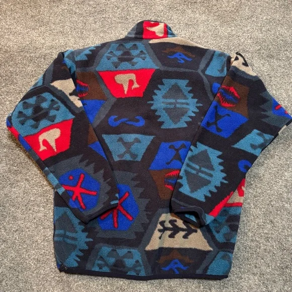 Rare Patagonia Synchilla Fleece Indian Aztec Men’s Size Medium Snap Jacket